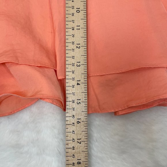 Urban Outfitters Silence + Noise Skirt 6 Ashton Double Layer Peach Orange Mini - Picture 10 of 12